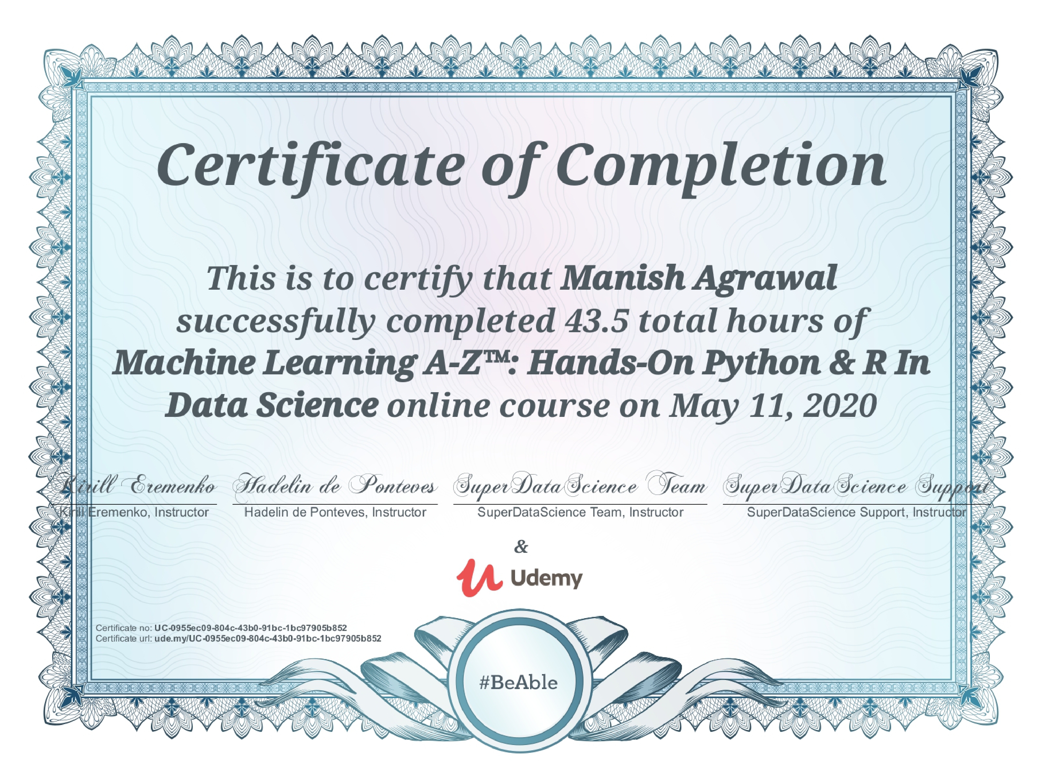 Machine Learning Course with Python